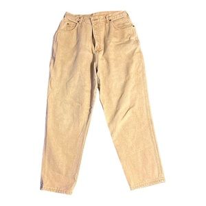 Beige Khaki Lands End Jeans Size 14 Barely Worn Great Condition.
